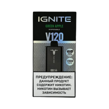 IGNITE V120 Зеленое Яблоко 12000 Затяжек