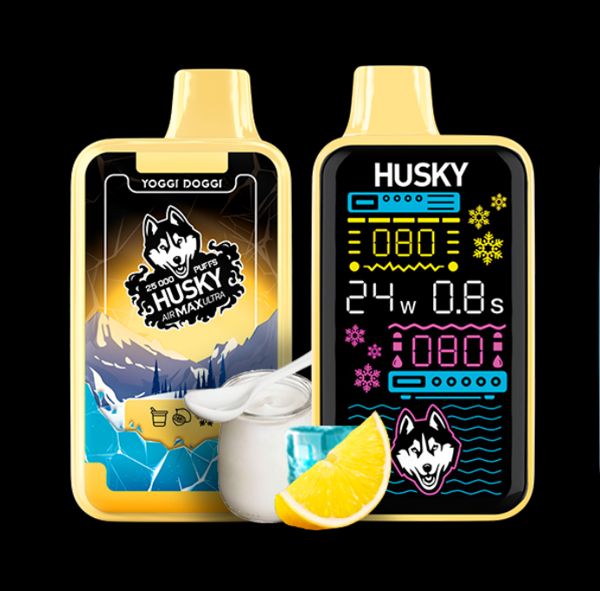 Husky Air Max Ultra 25000 затяжек Yoggi Doggi (Йогурт Лимон Лёд)
