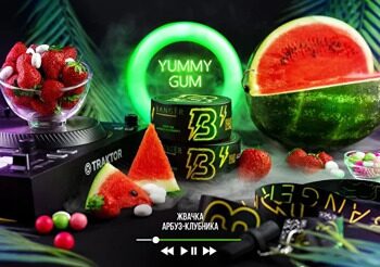 Табак для кальяна Banger Yummy Gum (Жвачка Арбуз Клубника) 25 гр.